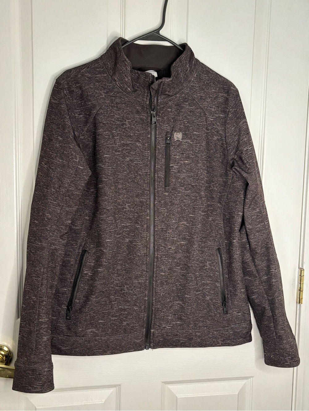 Cinch Men’s Medium Brown Heather Softshell Jacket Full Zip Western Outdoor